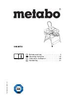 Preview for 1 page of Metabo secanta Operating Instructions Manual