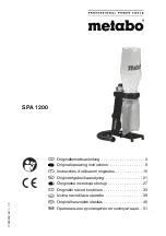 Metabo SPA 1200 Operating Instructions Manual preview