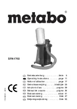 Metabo SPA 1702 Operating Instructions Manual preview