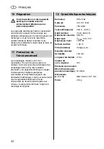 Предварительный просмотр 22 страницы Metabo SPA 1702 Operating Instructions Manual