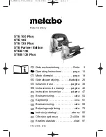 Metabo STE 100 PLUS - Operating Instructions Manual preview