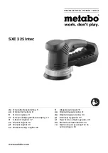 Metabo SXE 325 INTEC - Original Instructions Manual предпросмотр