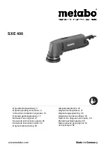 Metabo SXE 400 Original Operating Instructions preview