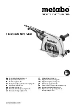 Metabo TE 24-230 MVT CED Original Instructions Manual preview