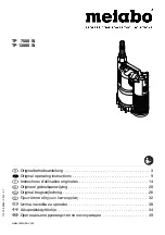 Preview for 1 page of Metabo TP 12000 Si Original Operating Instructions