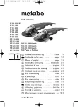 Metabo W 20-230 SP Instructions For Use Manual preview