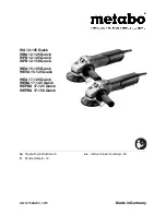 Metabo WA 12-125 Operating Instructions Manual предпросмотр