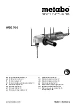 Предварительный просмотр 1 страницы Metabo WBE 700 - Original Instructions Manual