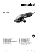 Metabo WQ 1000 Original Instruction preview