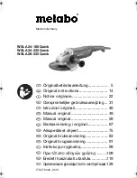 Metabo WXLA 24-180 Quick Original Instructions Manual предпросмотр