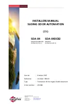 Preview for 1 page of Metaflex MDA120 Installer Manual