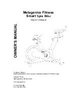 Metagenics Fitness Smart Spin Bike Owner'S Manual preview