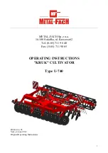 Metal-Fach KRUK U-740 Operating Instructions Manual preview