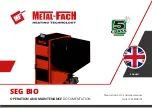 Metal-Fach SEG BIO 100 Operation And Maintenance Documentation предпросмотр