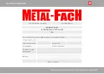 Preview for 29 page of Metal-Fach T739 Operation Instructions Manual