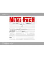 Preview for 48 page of Metal-Fach Z587 Operating Manual