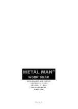 Preview for 14 page of Metal Man 149256199 Owner'S Manual