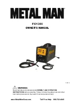 Metal Man FC130i Owner'S Manual предпросмотр