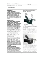 Предварительный просмотр 8 страницы Metal Man Mig 135 Operating Instructions And Parts Manual