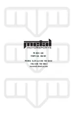 Preview for 44 page of Metal Motorsports 250DX Owner'S/Operator'S Manual