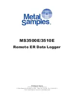 Metal Samples Company MS3500E Manual preview