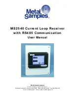 Metal Samples MS2540 User Manual preview