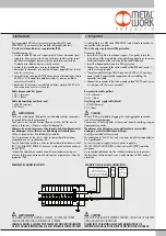 Preview for 3 page of Metal Work HDM series User Manual