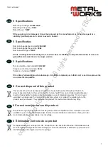 Preview for 7 page of Metal Works WV 300 Manual