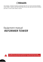 Preview for 2 page of MetaLife Reformer Tower Equipment Manual