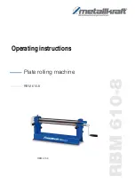 Metallkraft RBM 610-8 Operating Instructions Manual предпросмотр