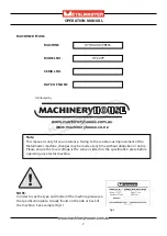 Preview for 2 page of MetalMaster HP-20PP Operation Manual