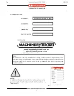 Предварительный просмотр 2 страницы MetalMaster MG-440 User'S Operation Manual