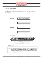 Предварительный просмотр 2 страницы MetalMaster PB-1030T User Manual