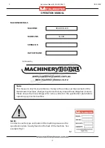 Предварительный просмотр 2 страницы MetalMaster SJ-24D Operation Manual