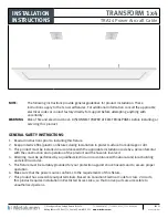 Metalumen TRANSFORM 1x4 TRA14 Installation Instructions Manual предпросмотр