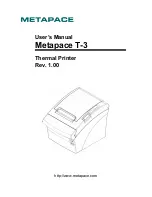 Предварительный просмотр 1 страницы Metapace T-3 User Manual