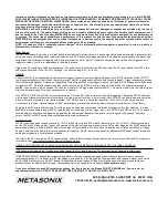 Preview for 2 page of METASONIX RK1 NoiseDrum User Manual