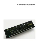 Preview for 1 page of METASONIX S-2000 Owner'S Instructions