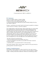 Preview for 7 page of Metawatch WDS111 User Manual