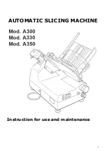 Предварительный просмотр 1 страницы Metcalfe A300 Instructions For Use And Maintenance Manual