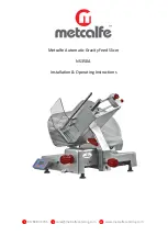 Предварительный просмотр 1 страницы Metcalfe NS350A Installation & Operating Instructions Manual