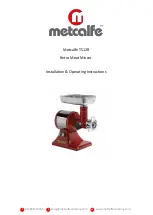 Metcalfe TS12R Installation & Operating Instructions Manual предпросмотр