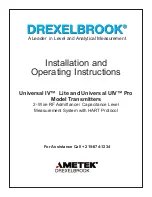 Preview for 1 page of Metek DREXELBROOK Universal IV Lite Installation And Operating Instructions Manual