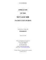 Preview for 1 page of Meteor MCC-6120 SDR Operation