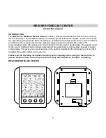 Предварительный просмотр 1 страницы Meteotronic WEATHER FORECAST CENTER Instruction Manual