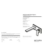 Preview for 1 page of METHVEN 03-9548 Installation Manual