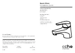 METHVEN echo Basin Mixer Installation Manual preview