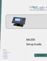 MetLogix Mx100 Setup Manual preview