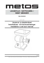 Metos 4080200 Installation And User Manual preview