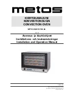 Preview for 1 page of Metos BAKEO YXD-8A Installation And Operation Manual